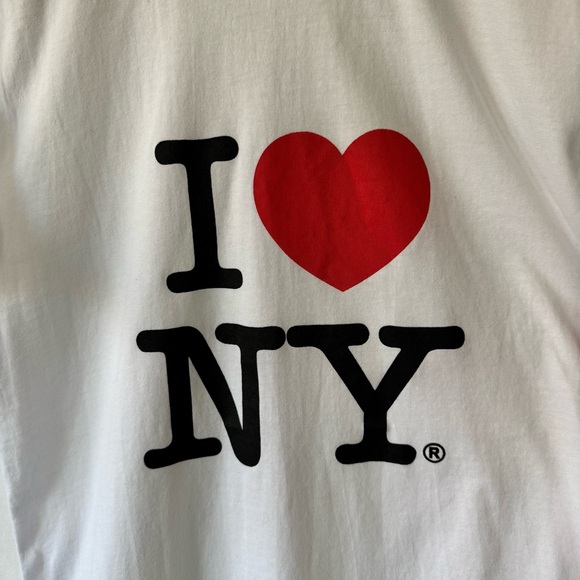 2/$20 - Authentic I Love NY White Heart Tshirt - Size M - Picture 2 of 12